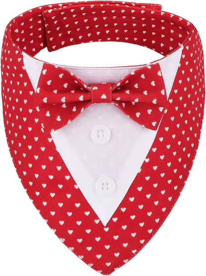 ADOGGYGO Valentine Dog Tuxedo Bandana by ADOGGYGO