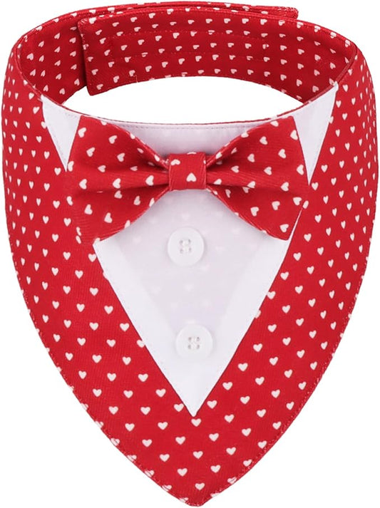 ADOGGYGO Valentine Dog Tuxedo Bandana by ADOGGYGO