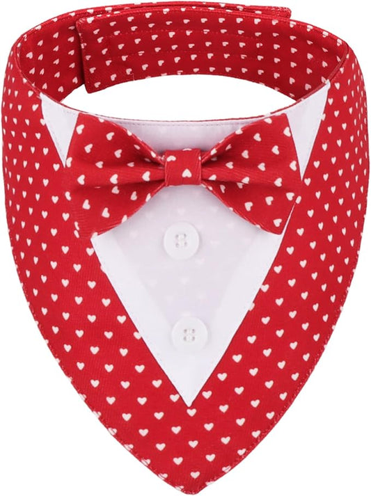 ADOGGYGO Valentine Dog Tuxedo Bandana by ADOGGYGO