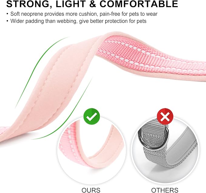 azuza Reflective Dog Collar, Soft Neoprene Padded Pet Collar - Image 3
