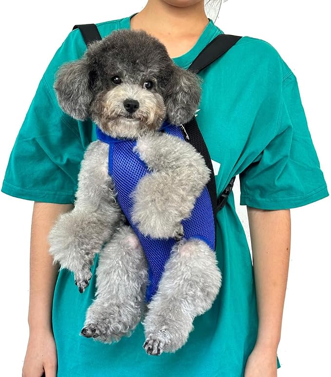 Pet Dog Carrier Backpack, Portable Breathable Mesh Chest Carrier, Polyester - Image 9