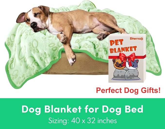 Green Throw Dog Blanket for Puppy Gifts, Dog Stuff Used for Pet Beds, Washable - Image 6