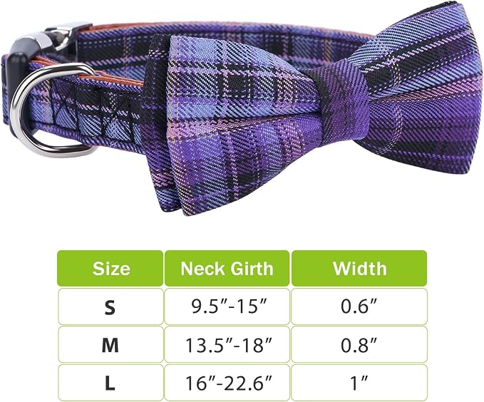 Faleela Soft &Comfy Bowtie Dog Collar, Detachable and Adjustable Bow Tie Collar - Image 4