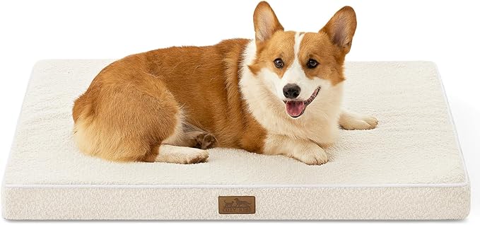 Dog Crate Bed for Large Size Dogs, Rectangular Orthopedic Dog Beds, Foam by COZYKISS