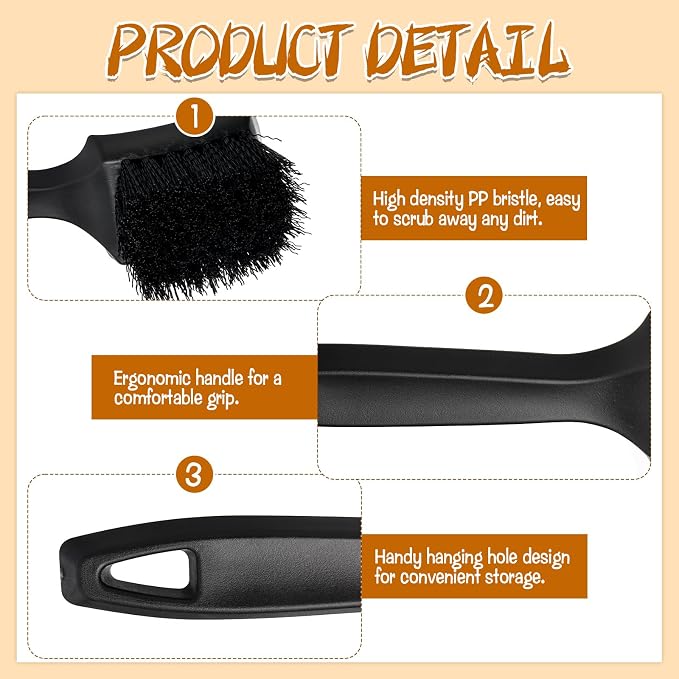 2 Pcs Brush for Bird Baths Black Hard Bristle Cleaning Brush - Image 3