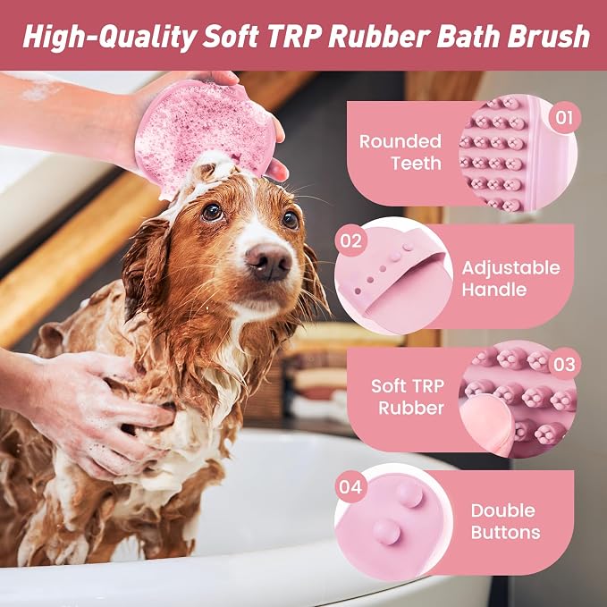 Pet Shower & Bath Supplies，Dog Shampoo Brush Set - Image 5