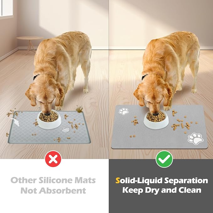 Pet Feeding Mat-Absorbent Dog Mat - Image 4