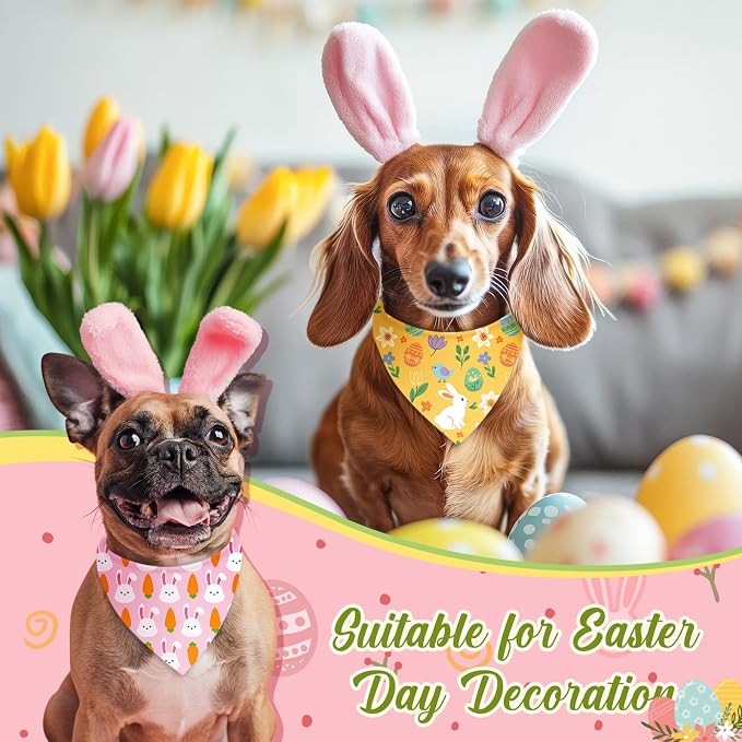 Weewooday 50 Pcs Easter Dog Bandanas Bulk - Image 2