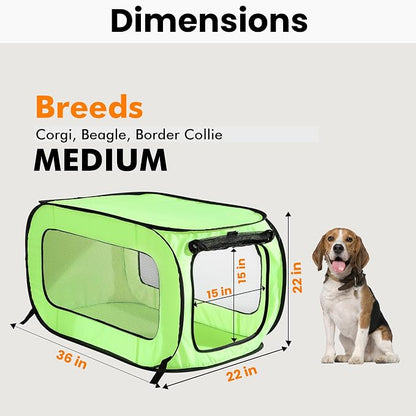 Beatrice Home Fashions Portable, Collapsible, Pop Up Kennel Travel Cat and Dog - Image 2