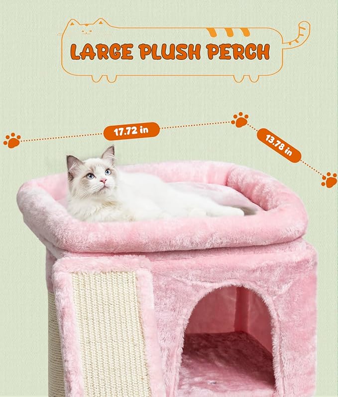 SYANDLVY Small Pink Cat Tree - Image 5