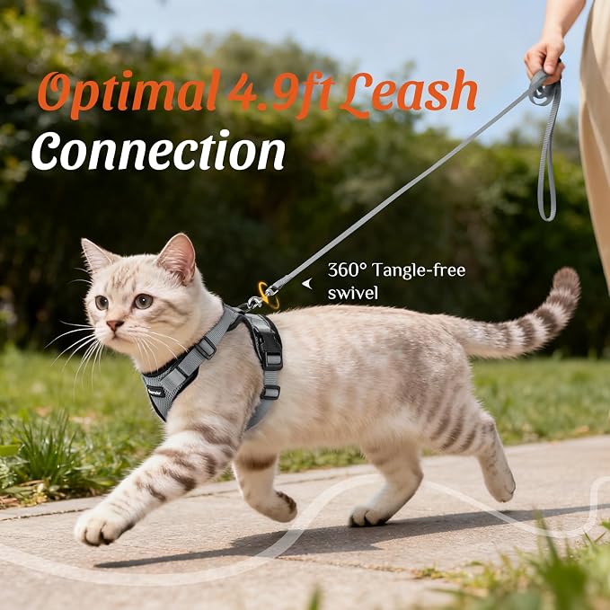 Dooradar Cat Harness and Leash Set, Escape Proof Safe Adjustable Kitten Vest - Image 7