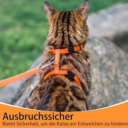 PUPTECK Adjustable Cat Harness and Leash Set Escape Proof Kitten Strap Collar - Image 5