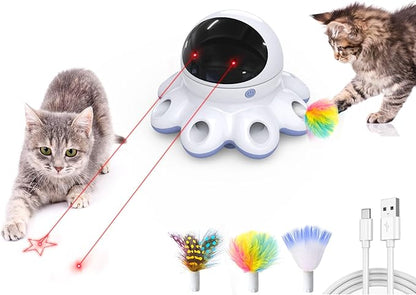 ORSDA Cat Laser Toy, 2-in-1 Interactive Automatic Motion Activated Moving 8 by ORSDA