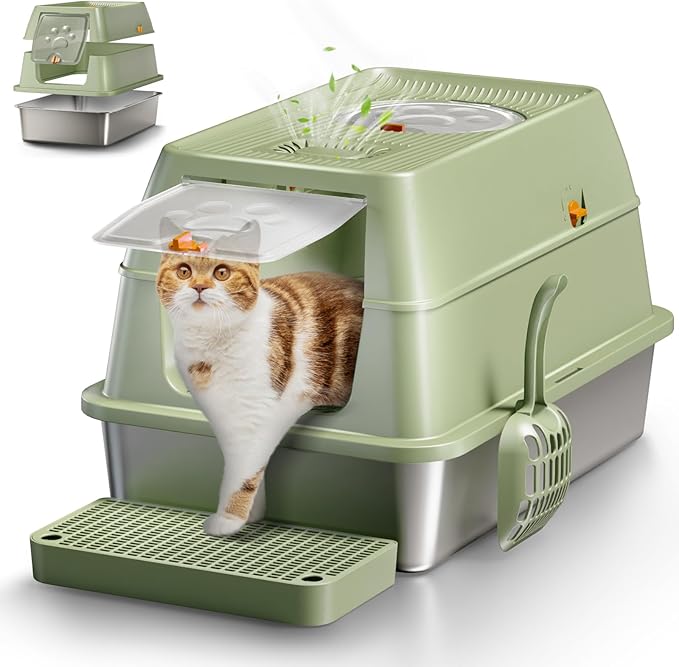 Stainless Steel Cat Litter Box by Eosarcu