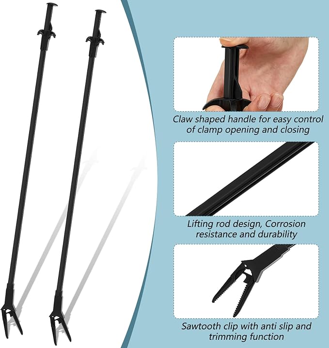 Gisafai 2 Pcs Plastic Aquarium Tongs 27 Inches Long Multi Purpose Trimming - Image 3