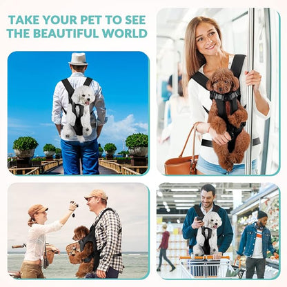 Lukovee Dog Backpack Carrier, Legs Out Easy-fit Dog Front Carrier - Image 7