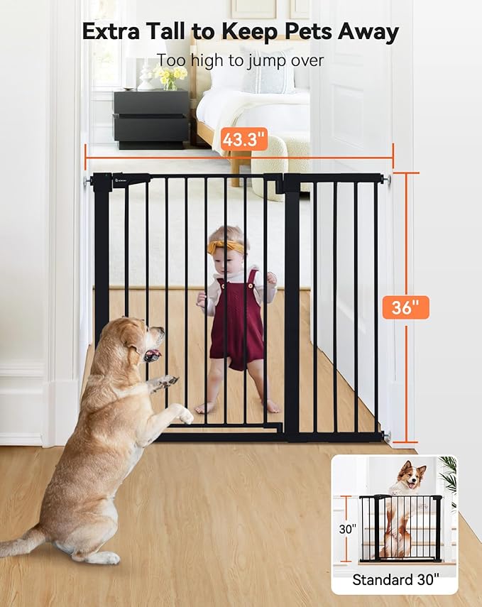 COMOMY 36" Extra Tall Baby Gate - Image 2