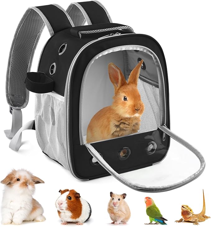 Guinea Pig Carrier Backpack, Portable Rabbit Travel Carring Bag by DBNESS