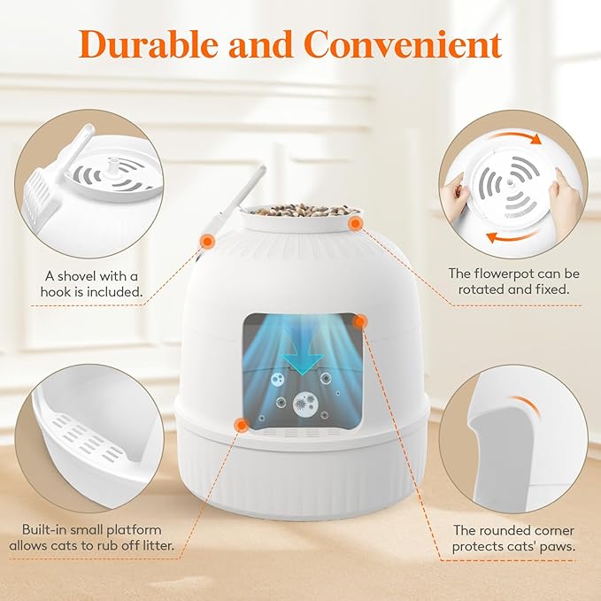 Lifewit Cat Litter Box, Hidden Enclosure Litter Tray - Image 7