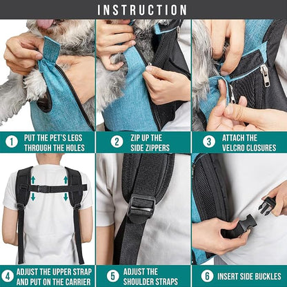 PetAmi Dog Carrier Backpack, Adjustable Pet Cat Front Carrier Backpack - Image 5