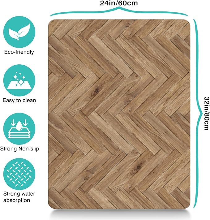 Pet Feeding Mat for Floors Waterproof Dog Mat for Food and Water Absorbent - Image 5