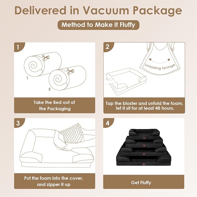 EHEYCIGA Orthopedic XL Dog Beds, Waterproof Memory Foam Dog Bed - Image 7