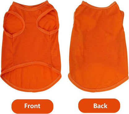 4 Pcs Cat Shirts Solid Color Dog Clothes Summer Sleeveless Pet T Shirts - Image 5