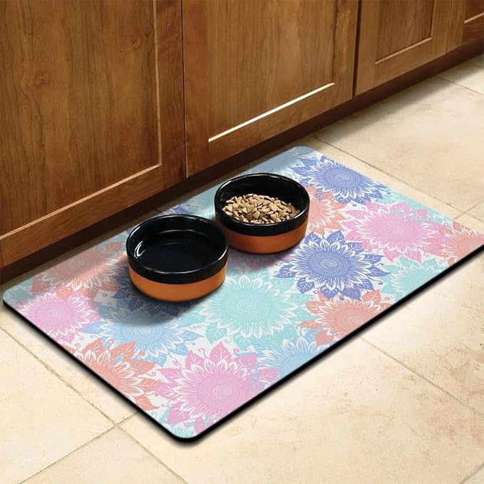 Pet Feeding Mat for Floors Waterproof Dog Mat for Food and Water Absorbent - Image 8