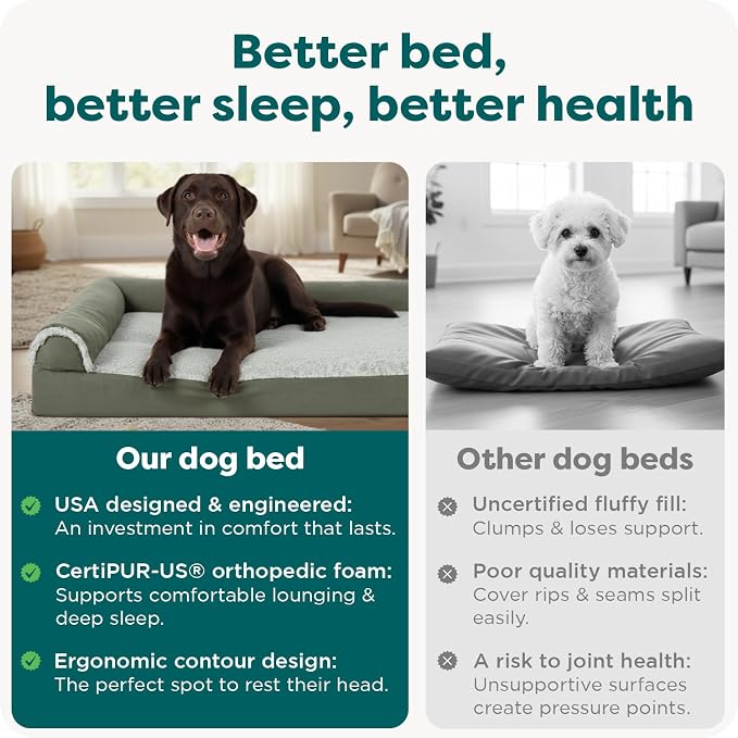 FurHaven Orthopedic Dog Bed for Large Dogs, L-Shaped Chaise Mattress - Image 7