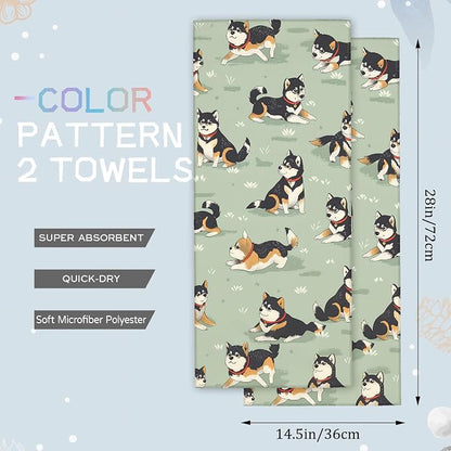 Cute Shiba Inu Hand Towels - Image 2