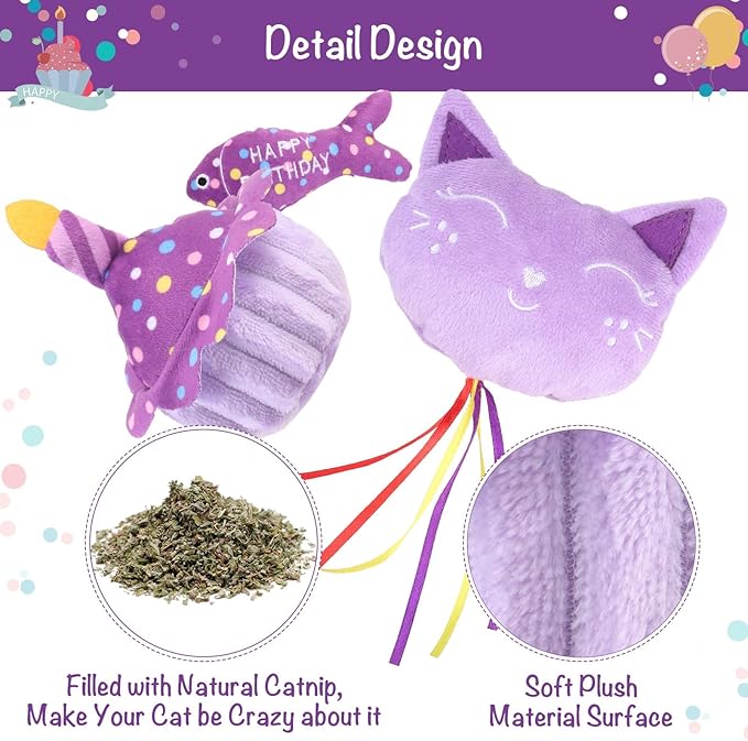 BINGPET Cat Birthday Catnip Toys - Image 2