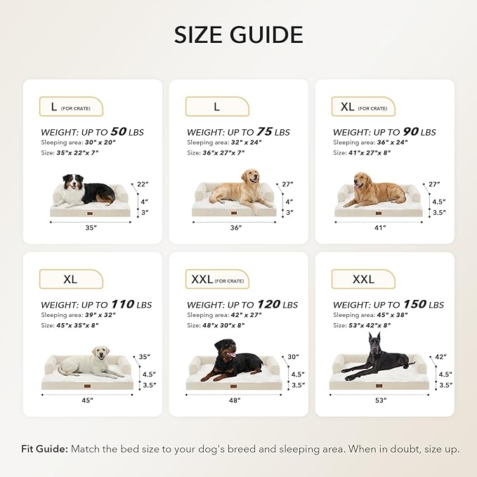 Orthopedic Dog Beds for Extra Large Dogs, Waterproof Egg Crate Foam XL Dog Bed - Image 5