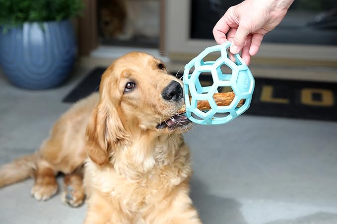 JW Pet HOL-ee Roller™, Dog Toy Puzzle Ball, Natural Rubber - Image 3