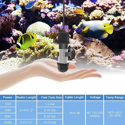 hygger Small Aquarium Betta Heater, Submersible Fish Tank Heater - Image 5