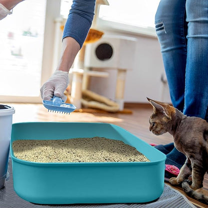 Small Litter Box, Plastic Kitten Litter Box, 13.9 x 9.8 x 3 Inch Open Litter Box - Image 6