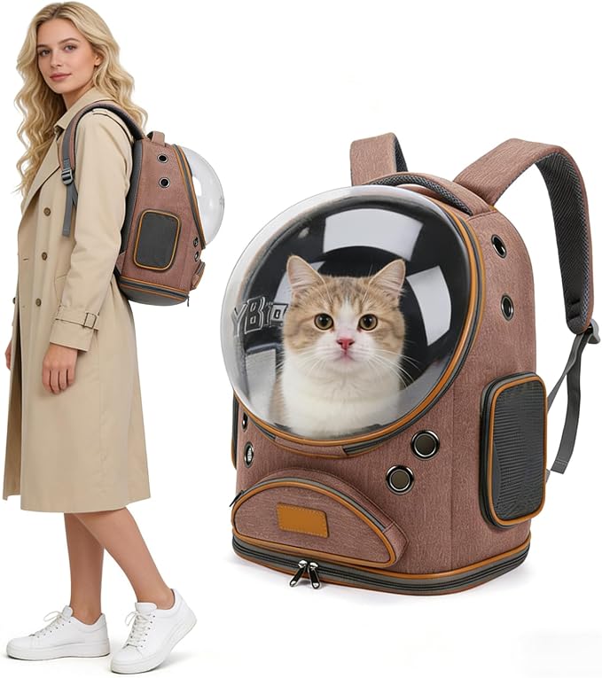 Cat Backpack Carrier, Breathable Cat Carrier Large Space Bubble Pet Backpack - Image 5