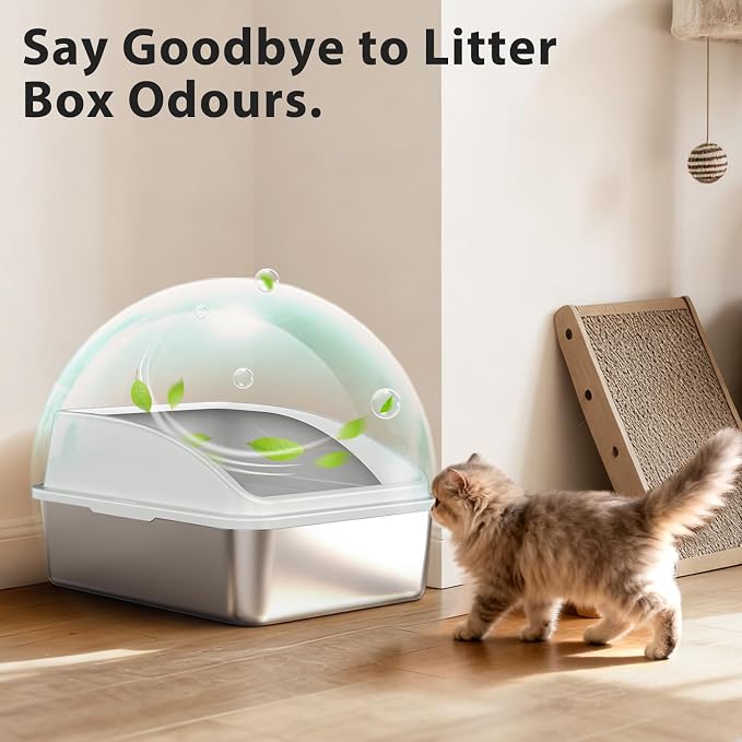 Stainless Steel Litter Box | Metal Kitty Litter Box - Image 7