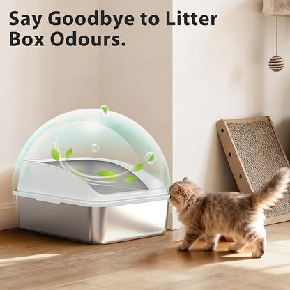 Stainless Steel Litter Box | Metal Kitty Litter Box - Image 7