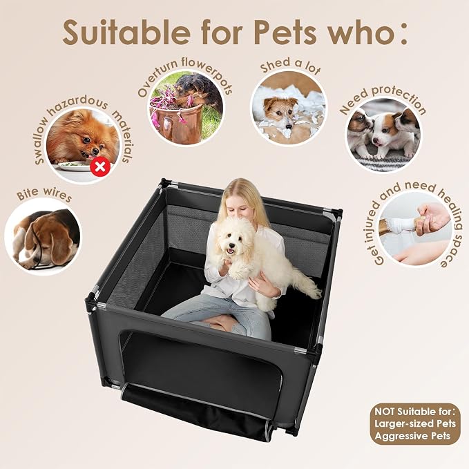 EHEYCIGA 42x42x26 Inches Puppy Playpen Without Top Cover - Image 4