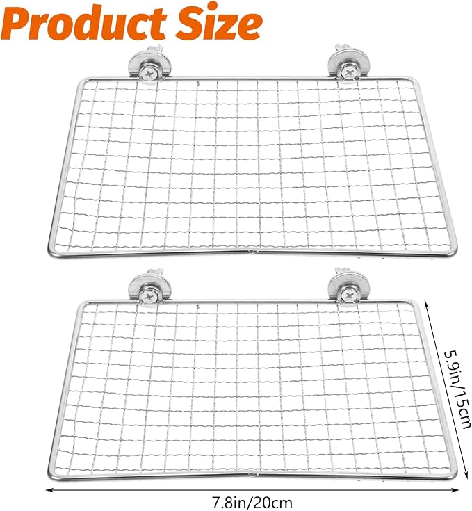 BNOSDM 2 Pack Bird Perch Platform Stainless Steel Birds Perches Parrot Shelf - Image 5