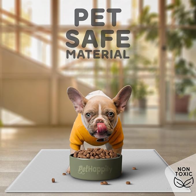 Dog Food Mat - Raised Edges Dogs Mat - Image 3