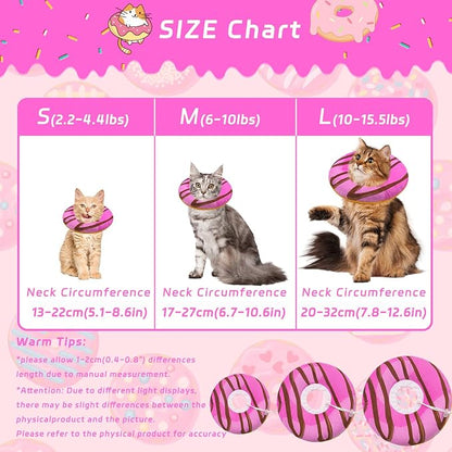 Cat Cone Collar Soft, Adjustable Cat Recovery Collars Kitten Cones to Stop - Image 2