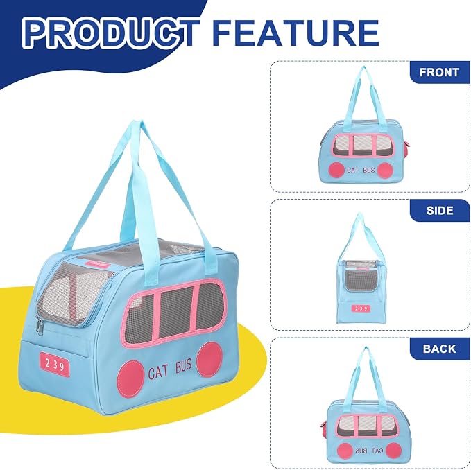 Pet Backpack Carrier, Portable and Ventilated, Oxford Cloth, Dogs Cats and - Image 4