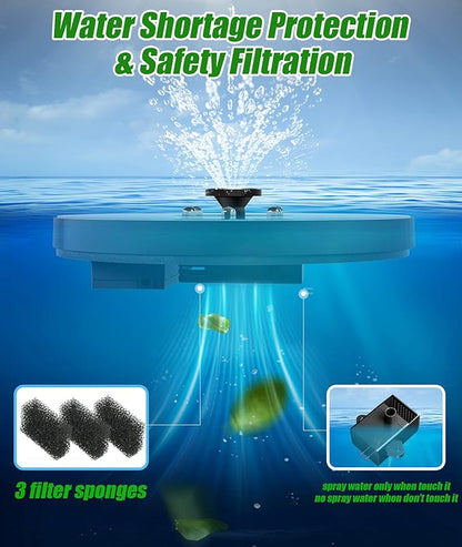 SZMP Solar Fountain Upgraded 100% Glass Panel, 3.5W Solar Powered Water Pump - Image 6