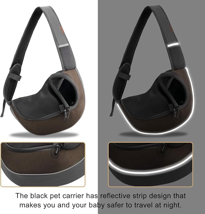 FDJASGY Pet Sling Carrier for Small Dogs Cats, Breathable Mesh Travelling Hand - Image 5