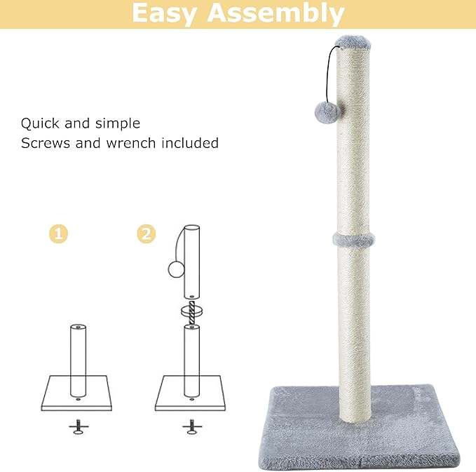 Dimaka 29" Height Tall Cat Scratching Post, Claw Scratcher - Image 5