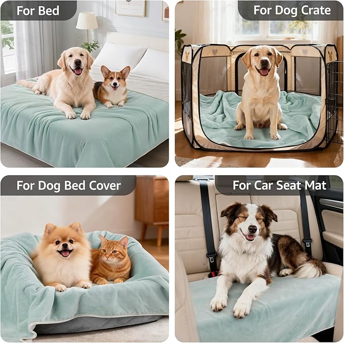 LOOBANI Waterproof Dog Blanket for Couch: Reversible Flannel Bed Blanket for - Image 5