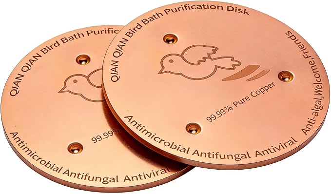QIANQIAN Bird Bath Copper Disk, Copper Bird Bath Purification Disk by QIANQIAN