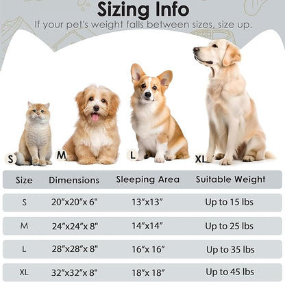 Hoewina Dog & Cat Bed for Indoor Cats, 20in Calming Donut Bed for Puppy and - Image 2