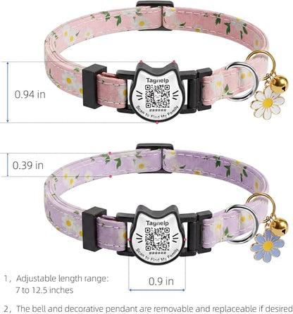 Cute Floral Breakaway Cat Collar - Image 8